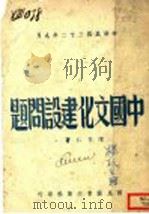 中国文化建设问题   1943  PDF电子版封面    陈安仁著 