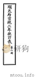 顺天府宣统二年统计表  第6册     PDF电子版封面     