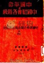 中国革命与中国社会各阶级  上集  中国革命之过去现在与将来   1930  PDF电子版封面    朱新繁著 