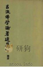 吕溦佛学论著选集  卷5   1991  PDF电子版封面  7533310005  吕？著 