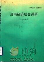 济南经济社会调研  1995年  上     PDF电子版封面    济南市计划委员会编 