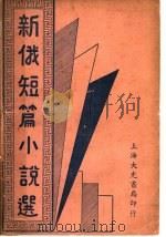 新俄短篇小说选（1937 PDF版）