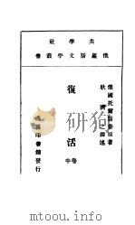 复活  中     PDF电子版封面    （俄）托尔斯泰原著；耿济之译 