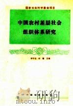 中国农村基层社会组织体系研究（1994 PDF版）