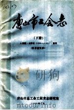 唐山市工会志  下  人物篇·大事记  1920-1988  ·附录（ PDF版）
