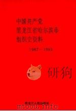 中国共产党黑龙江省哈尔滨市组织史资料  1987-1993（1995 PDF版）
