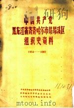 中国共产党黑龙江省齐齐哈尔市昂昂溪区组织史资料  1954-1987   1989  PDF电子版封面     