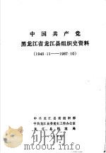 中国共产党黑龙江省龙江县组织史资料  1945·11-1987·10   1988  PDF电子版封面     