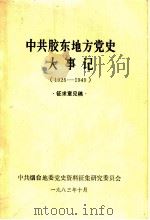 中共胶东地方党史大事记  1925-1949  征求意见稿（1983 PDF版）