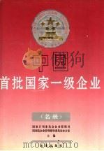 中国首批国家一级企业  名录   1990  PDF电子版封面  7800721035  国家计划委员会企业管理司，国务院企业管理指导委员会办公室主编 