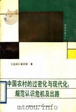 中国农村的过密化与现代化  规范认识危机及出路   1992  PDF电子版封面  780515774X  （美国）黄宗智著 
