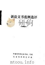诉讼文书范例选评  上   1981  PDF电子版封面    率蕴铤，顾克广主编 