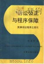 诉讼公正与程序保障  民事诉讼程序之优化   1996  PDF电子版封面  780083347X  陈桂明著 