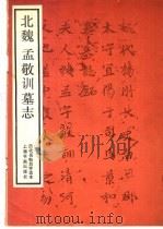 北魏孟敬训墓志（1988 PDF版）