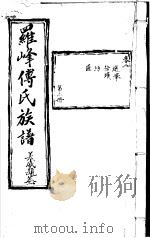 罗峰传氏族谱  第2卷     PDF电子版封面     