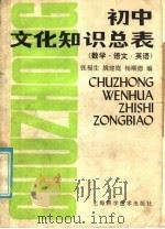 初中文化知识总表  数学·语文·英语（1987 PDF版）