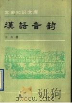 汉语音韵   1991  PDF电子版封面  7101008313  王力著 