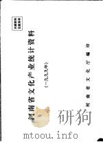 河南省文化产业统计资料  1999     PDF电子版封面    河南省文化厅编 