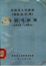 河南省人民政府（各委、办、厅、局）电话号码簿（1988 PDF版）