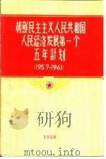 朝鲜民主主义人民共和国人民经济发展第一个五年计划  1957-1961   1958  PDF电子版封面     