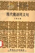 现代俄语同义句   1993  PDF电子版封面  7207027230  王铭玉著 