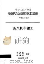 中华人民共和国铁路职业技能鉴定规范  考核大纲  蒸汽机车钳工   1998  PDF电子版封面  15113·1017   