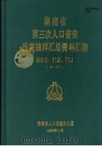 湖南省第三次人口普查提前抽样汇总资料汇编  第4卷  行业、职业  中（1983 PDF版）