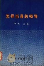 怎样当县级领导   1991  PDF电子版封面  7800723194  胡彪主编 