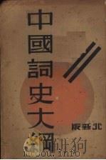 中国词史大纲   1933  PDF电子版封面    胡云翼编著 
