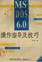 MS-DOS 6.0操作指导及技巧     PDF电子版封面    张庆红编 
