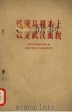 迅速从根本上改变武汉面貌  中国共产党武汉市第三届代表大会第二次会议主要文件   1960  PDF电子版封面  3106·233  中共武汉市委办公厅编 