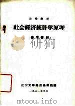 社会经济统计学原理参考资料   1981  PDF电子版封面     