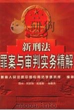 新刑法罪案与审判实务精解  上   1999  PDF电子版封面  7801072839  周振想，张秉法主编 