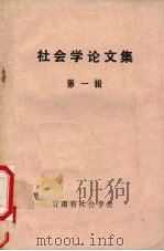 社会学论文集  第1辑     PDF电子版封面    李赪武，樊安群 
