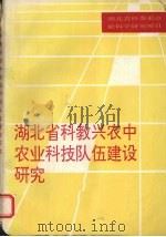 湖北省科教兴农中农业科技队伍建设研究     PDF电子版封面     