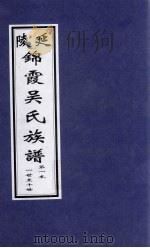 延陵锦霞吴氏族谱  第一本  一世至十世     PDF电子版封面     