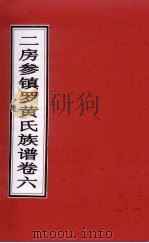 二房参镇罗黄氏族谱  卷6     PDF电子版封面     