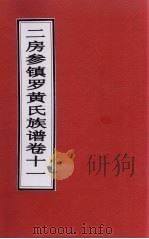 二房参镇罗黄氏族谱  卷11     PDF电子版封面     