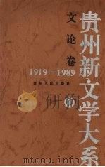 贵州新文学大系  1919-1989  文论卷（1997 PDF版）