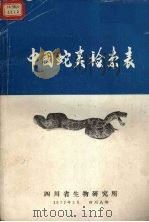 中国蛇类检索表（1972 PDF版）