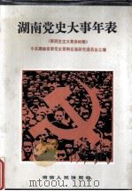 湖南党史大事年表  新民主主义革命时期（1986.10 PDF版）