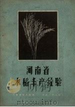 河南省水稻丰产经验（1958 PDF版）