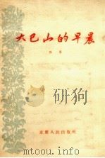 大巴山的早晨   1955  PDF电子版封面    雁翼著 