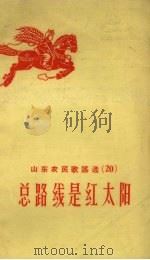 总路线是红太阳   1958  PDF电子版封面    山东省民歌编辑组编 