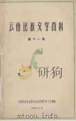 云南民族文学资料  第11集（1963 PDF版）