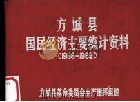 方城县国民经济主要统计资料（1966-1969）     PDF电子版封面    方城县革命委员会生产指挥组编 