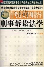 自考过关名师指导  刑事诉讼法学   1999  PDF电子版封面  7801073738  陈瑞华，刘涛编著 