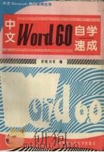 中文Word 6.0自学速成   1996  PDF电子版封面  7810126415  程明川等编 