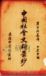 中国社会史料丛钞  中   1937  PDF电子版封面    瞿宣颖编 
