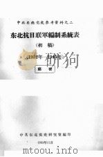 23  东北抗日联军编制系统表  初稿     PDF电子版封面     